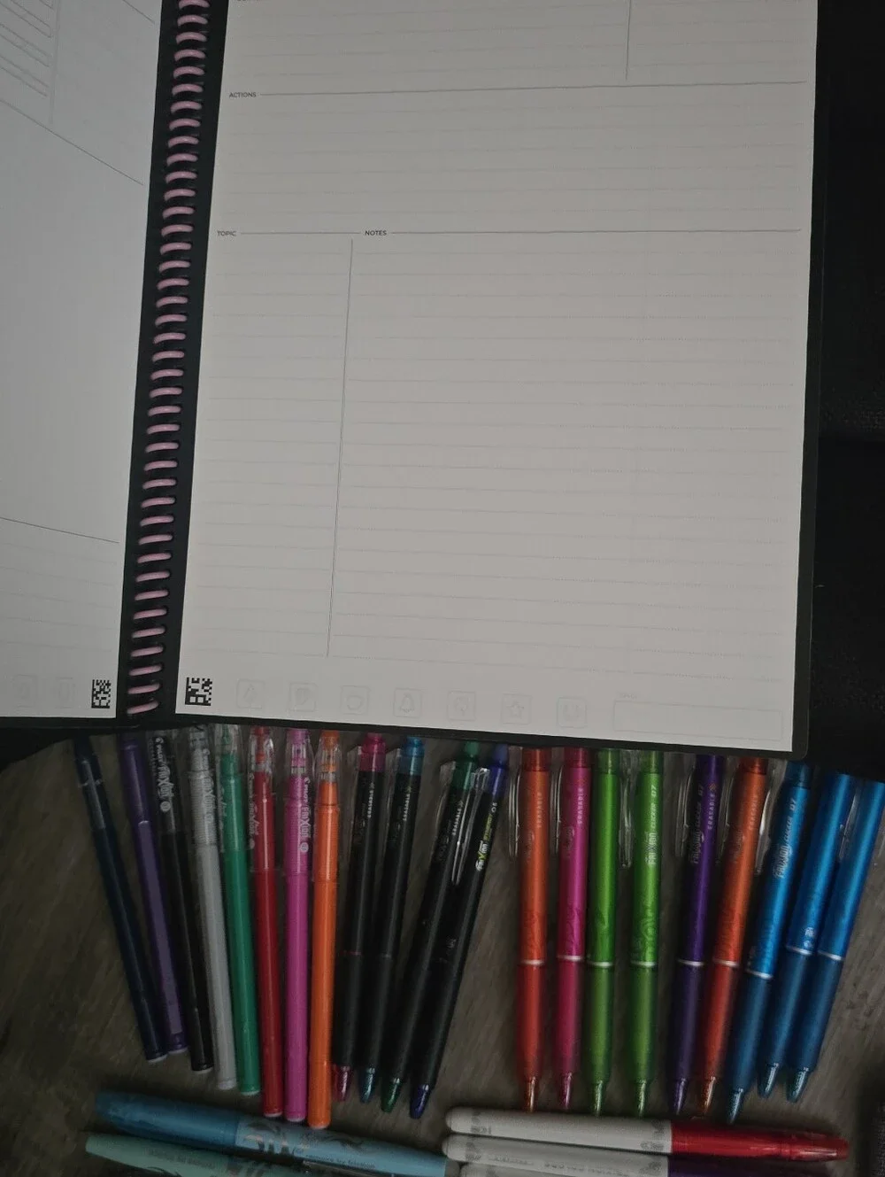 Ultimate Rocketbook Fusion Plus Set - Rose Pink Notebook + 20+ FriXion Pens Etc